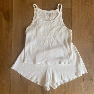 Brandy Melville Waffle White PJ Set